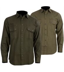 La Chasse® Doppelpack-Jagdhemden "Yukon" Outdoorhemden oliv/grün/schilf