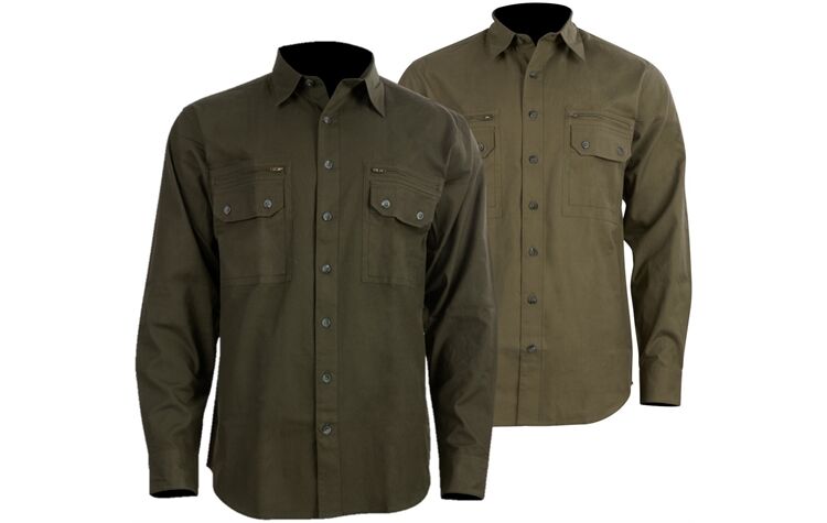 La Chasse® Doppelpack-Jagdhemden "Yukon" Outdoorhemden oliv/grün/schilf