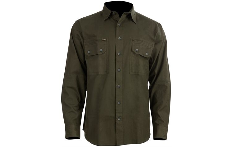 La Chasse® Doppelpack-Jagdhemden "Yukon" Outdoorhemden oliv/grün/schilf