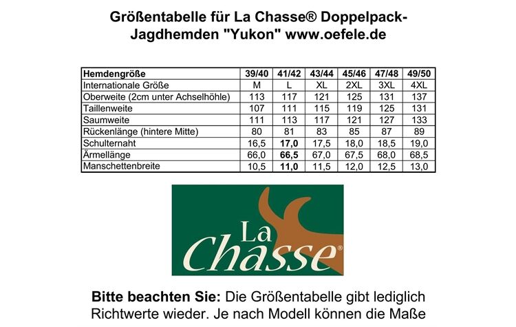 La Chasse® Doppelpack-Jagdhemden "Yukon" Outdoorhemden oliv/grün/schilf