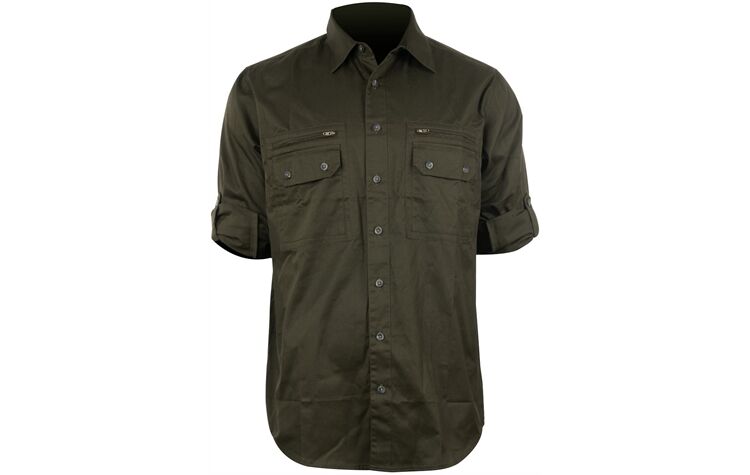 La Chasse® Doppelpack-Jagdhemden "Yukon" Outdoorhemden oliv/grün/schilf