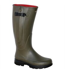 La Chasse Neoprene Gummistiefel "Arles" Jagdgummistiefel Jagdstiefel Jagdschuhe oliv Reißverschluss Seitenansicht Jagdstiefel Herren