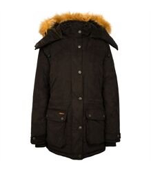 Hubertus Damen-Ansitzjacke mit Fellkragen Jagdjacke mit Membrane wasserdicht 10678696/328