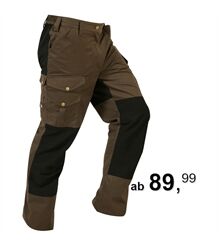 La Chasse® leichte Stretch-Funktionshose "Kiruna" Jagdhose Herren braun/schwarz Jägerhose Stretchhose wasserabweisend Dehnbund