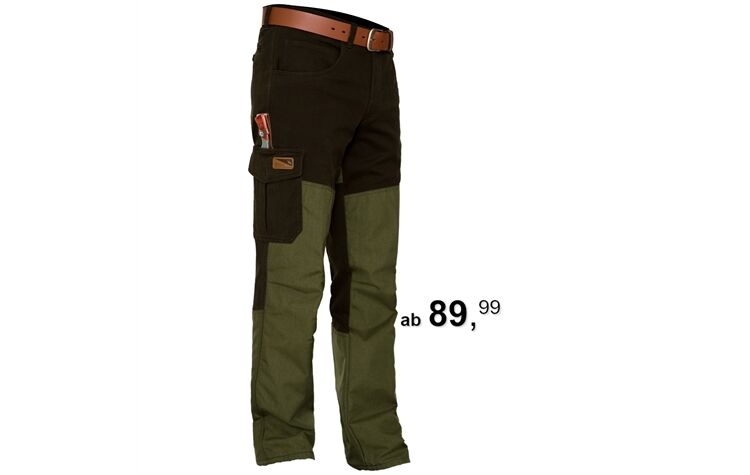 La Chasse® Hundeführer-Durchgehhose "Survival" Jagdhose Herren oliv/grün mit Kevlar-Besatz Jägerjeans