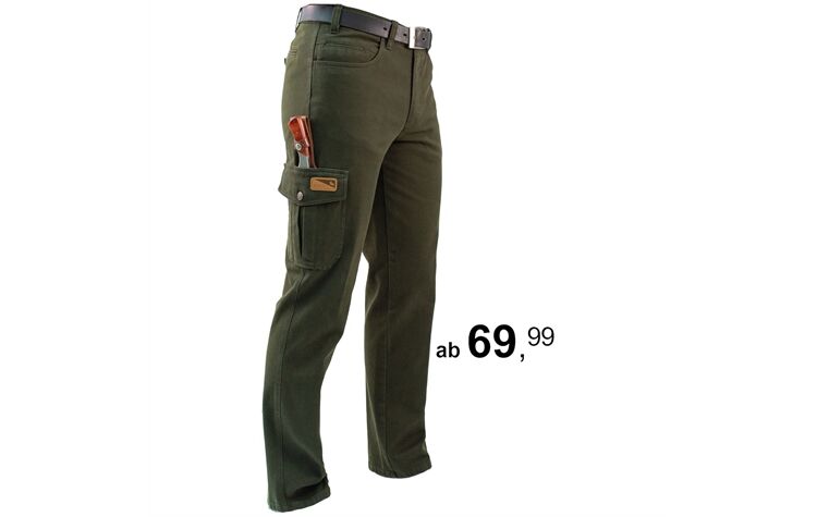 La Chasse Jagdjeans Jagdhose Herren "Monza" Jägerjeans oliv grün Oefele Hose
