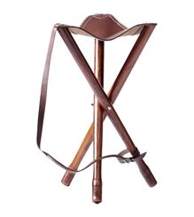 La Chasse® Dreibein-Ansitzstuhl Sitzhöhe 55 cm Dreibeinstuhl Outdoor aus Holz NEU braun 34320-26