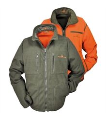 Hubertus® Wende-Fleecejacke "Helsinki" olivgrün/signalorange Jagdjacke Drückjagd NEU Herren 10523408/336