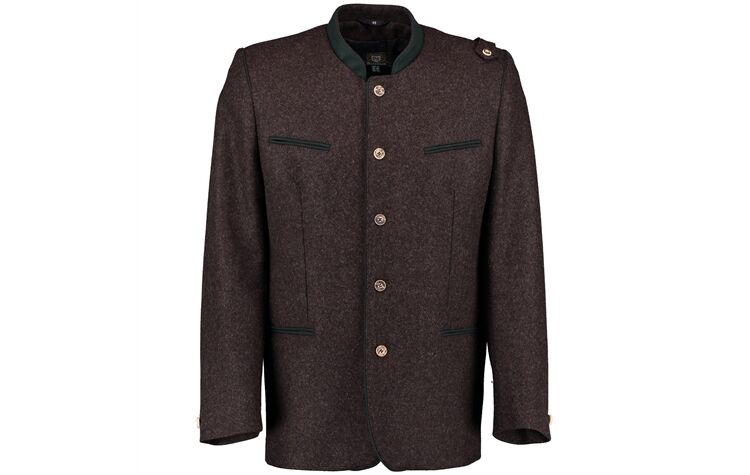 OS Trachten® Tegernseer-Trachtenjanker für Herren braun Jagdjanker Janker Klotzjanker Wolljanker Wollsakko Trachtensakko braun Herrensakko 422000-4111/69