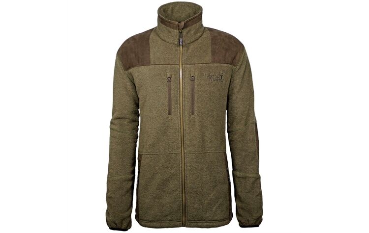 Hubertus® Jagd-Fleecejacke "Lahti" oliv/braun Jagdjacke flauschig warm Outdoorjacke für Jagd, Angeln, Freizeit, Natur & Outdoor von Oefele Jagdbekleidung geräuschlos Freizeitjacke 10823670/328