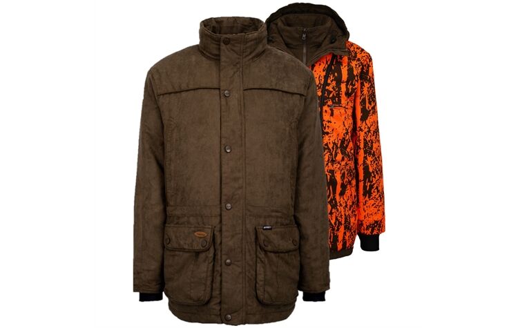 Hubertus® Camo-Wendejacke Abisko Jagdjacke für Herren wasserdicht oliv/grün wendbar 10876480/336