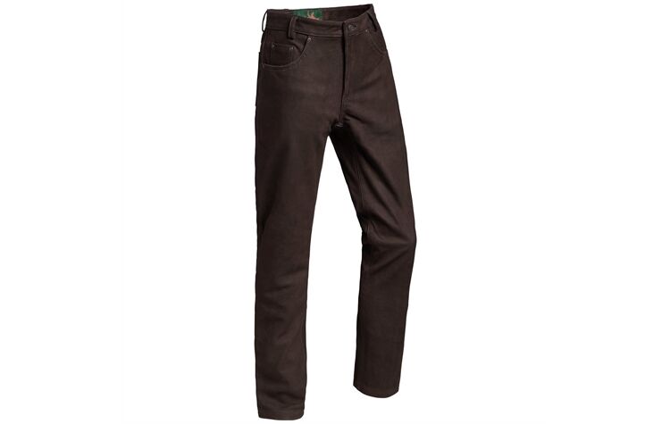 La Chasse Nubukhose aus Büffelleder Oefele Herren Jagdhose Jagdlederhose Büffellederhose braun Jagdlederhose mit Five-Pocket-Taschen
