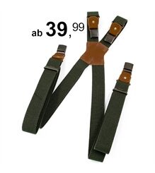 La Chasse Spezialhosenträger mit extra starken Clips und extra starkem Gummi 5602 Simple 105 oliv