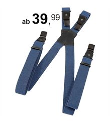 La Chasse® Hosenträger extra stark Spezialhosenträger blau/marine mit extra starken Clips und extra starkem Gummi 5602 Simple 138