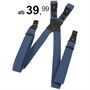 La Chasse® Hosenträger extra stark Spezialhosenträger blau/marine mit extra starken Clips und extra starkem Gummi 5602 Simple 138