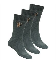 La Chasse Jägersocken "Rehbock" im 3er-Pack 70466 Jagdsocken oliv/grün