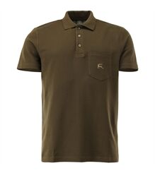 OS Trachten® Polo-Shirt mit Motiv "springender Hirsch" oliv grün Jagdshirt 128000-2711/55 oder 428006-2711/55
