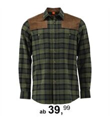 Tom Collins® Flanellhemd mit Schulterbesatz Jagdhemd oliv/grün von Oefele Jagd 410000-4264/56