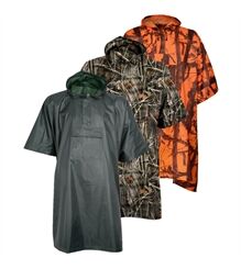 Percussion® Regenponcho mit Kapuze wasserdicht Jagdponcho Wetterfleck Regenkotze signalorange oder camouflage oder oliv
