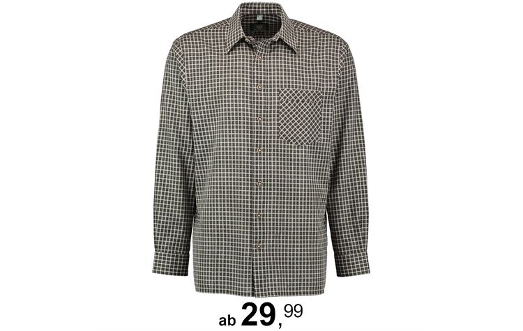 OS Trachten Orbis Textil Jagdliches Trachtenhemd dunkelgrün oliv größentabelle sizeguide 120000-3241/57