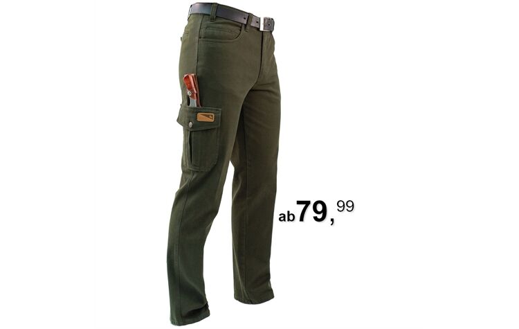 La Chasse Jagdjeans Jagdhose Herren "Monza" Jägerjeans oliv grün Oefele Hose